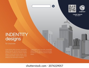 Diseño vectorial de plantilla para Folleto, Informe anual, Afiche de diseño web, Presentación corporativa, Volante, diseño moderno con tamaño horizontal, Fácil de usar y editar.