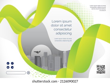 Template vector design for Brochure, Annual Report, Web design  Poster, Corporate Presentation, Flyer, layout modern with blue color size horizontal, Easy to use and edit.