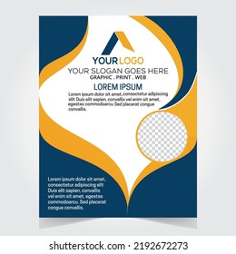 Template vector design for Brochure, Annual Report, Magazine, Poster, Corporate Presentation, Portfolio, Flyer, infographic, layout modern size A4, Front and back, Easy to use and edit.