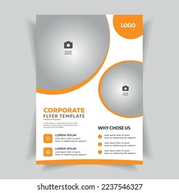 Template vector design for Brochure, Annual Report, Magazine, Poster, Corporate Presentation, Portfolio, Flyer, infographic, layout modern size A4, Front and back, Easy to use.