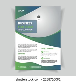 Diseño del vector de plantilla para Folleto, Informe Anual, Revista, Afiche, Presentación Corporativa, Cartera, Volante, infografía, diseño de tamaño moderno A4, Delante y Atrás, Fácil de usar.