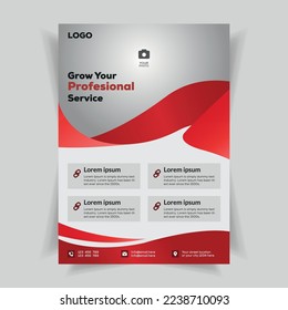 Template vector design for Brochure, Annual Report, Magazine, Poster, Corporate Presentation, Portfolio, Flyer, infographic, layout modern size A4, Front and back, Easy to use.