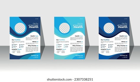Diseño vectorial de plantilla para Brochure, Informe Anual, Revista, Afiche, Presentación Corporativa, Cartera, Volante, infografía, diseño moderno con el tamaño de color azul A4, Fácil de usar y editar