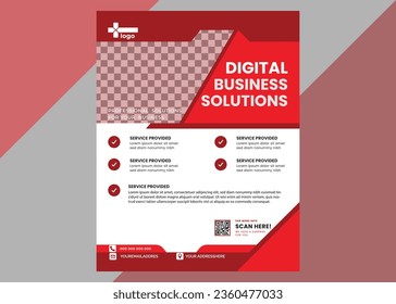 Template vector design for Brochure, Annual Report, Magazine, Poster, Corporate Presentation, Portfolio, Flyer, infographic, layout modern with Green color size A4, Front and back, Easy to use.