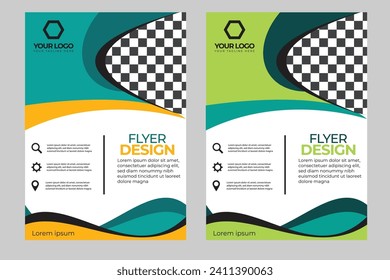 Template vector design for Brochure, Annual Report, Magazine, Poster, Corporate Presentation, Portfolio, Flyer, infographic,  size A4, Front and back, Easy to use and edit.