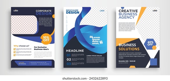 Template vector design for Brochure, Annual Report, Magazine, Poster, Corporate Presentation, Portfolio, Flyer