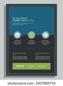 Plantilla de diseño vectorial para Folleto Informe Anual Revista Cartel, Volante Presentación Corporativa Portafolio