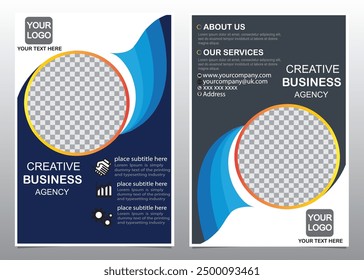 Template vector design for Brochure, Annual Report, Magazine, Poster, Corporate Presentation, Portfolio, Flyer, infographic, layout modern with gradient color, Easy to use and edit. 