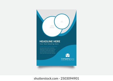 Template vector design for Brochure, Annual Report, Magazine, Poster, Corporate Presentation, Portfolio, Flyer, infographic, layout modern with Orange color size A4, Easy to use.
