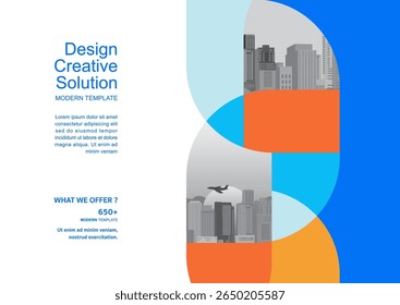 Template vector design for Brochure, Annual Report, Web design  Poster, Corporate Presentation, Flyer, layout modern with color size horizontal, Easy to use and edit.