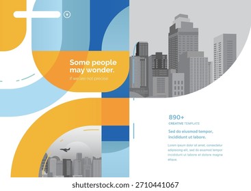 Template vector design for Brochure, Annual Report, Web design  Poster, Corporate Presentation, Flyer, layout modern with color size horizontal, Easy to use and edit.