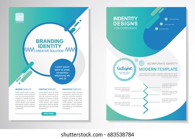 Template vector design for Brochure, Annual Report, Magazine, Poster, Corporate Presentation, Portfolio, Flyer, layout modern with gradient color size A4, Front and back, Easy to use and edit.