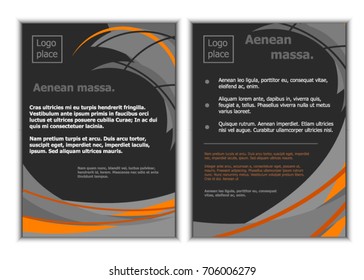 Template vector design for Brochure, Annual Report, Magazine, Poster, Corporate Presentation, Portfolio, Flyer, layout modern with blue color size A4, Front and back, Easy to use and edit.