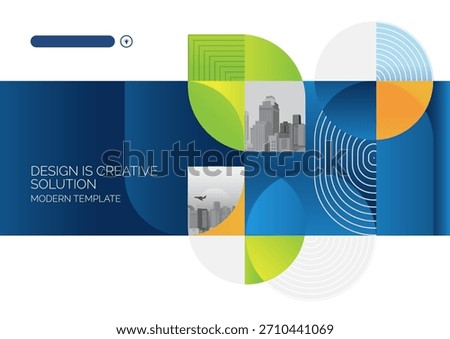 Template vector design for Brochure, Annual Report, Web design  Poster, Corporate Presentation, Flyer, layout modern with color size horizontal, Easy to use and edit.