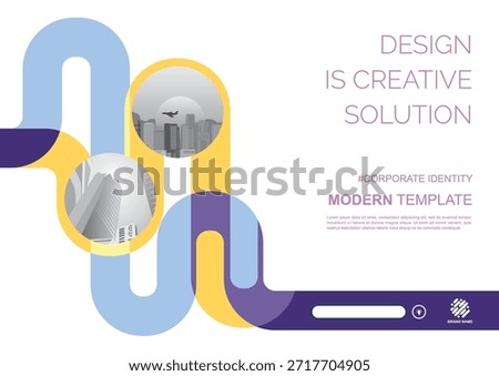 Template vector design for Brochure, Annual Report, Web design  Poster, Corporate Presentation, Flyer, layout modern with color size horizontal, Easy to use and edit.