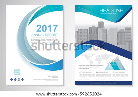 Template vector design for Brochure, Annual Report, Magazine, Poster, Corporate Presentation, Portfolio, Flyer, layout modern with green and blue color size A4, Front and back, Easy to use and edit.