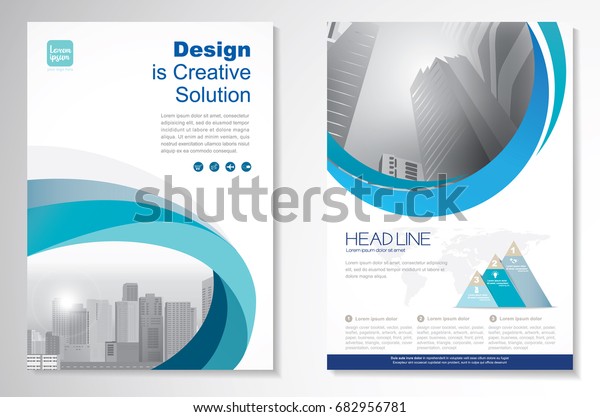 Template Vector Design Brochure Annual Report Stock Vector (Royalty ...