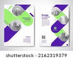 Template vector design for Brochure, AnnualReport, Magazine, Poster, Corporate Presentation, Portfolio, Flyer, infographic, layout modern with blue color size A4, Front and back, Easy to use and edit.