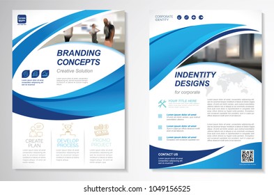 Template Vector Design Brochure Annualreport Magazine Stock Vector ...