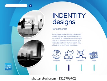 Template vector design for Brochure, AnnualReport  Front and back, Easy to use and edit.