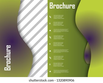 Template vector design for Brochure, AnnualReport, Magazine, Poster, Corporate Presentation, Portfolio, Flyer, infographic, layout modern with color Front and back, Easy to use and edit.