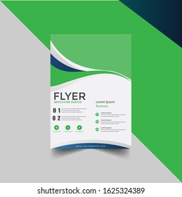 Template vector design for Brochure, AnnualReport, Magazine, Poster, Corporate Presentation, Portfolio, Flyer, infographic, layout modern with blue color size A4, Front and back, Easy to use and edit.