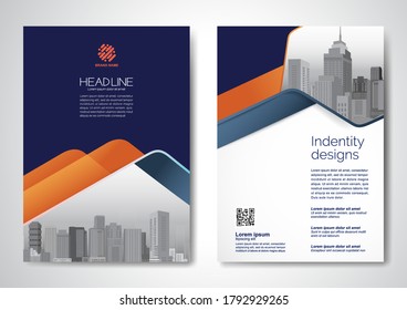 Template vector design for Brochure, AnnualReport, Magazine, Poster, Corporate Presentation, Portfolio, Flyer, infographic, layout modern size A4, Front and back, Easy to use and edit.