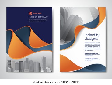 Template vector design for Brochure, AnnualReport, Magazine, Poster, Corporate Presentation, Portfolio, Flyer, infographic, layout modern size A4, Front and back, Easy to use and edit.