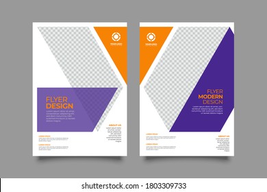 Diseño vectorial de plantilla para Brochure, Annual Report, Magazine, Poster, Presentación Corporativa, Cartera, Volante, infografía, tamaño A4, Delante y Atrás, Fácil de usar y editar