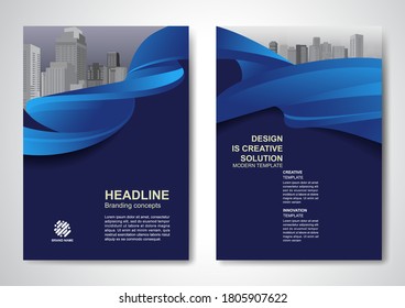 Template vector design for Brochure, AnnualReport, Magazine, Poster, Corporate Presentation, Portfolio, Flyer, infographic, layout modern size A4, Front and back, Easy to use and edit.
