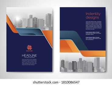 Template vector design for Brochure, AnnualReport, Magazine, Poster, Corporate Presentation, Portfolio, Flyer, infographic, layout modern size A4, Front and back, Easy to use and edit.