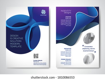 Template vector design for Brochure, AnnualReport, Magazine, Poster, Corporate Presentation, Portfolio, Flyer, infographic, layout modern size A4, Front and back, Easy to use and edit.