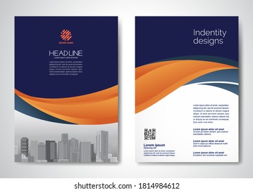 Template vector design for Brochure, AnnualReport, Magazine, Poster, Corporate Presentation, Portfolio, Flyer, infographic, layout modern size A4, Front and back, Easy to use and edit.