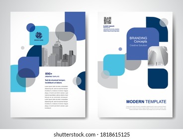 Template vector design for Brochure, AnnualReport, Magazine, Poster, Corporate Presentation, Portfolio, Flyer, infographic, layout modern size A4, Front and back, Easy to use and edit.