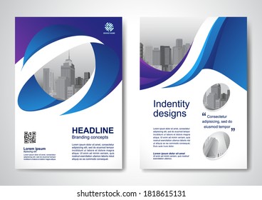 Template vector design for Brochure, AnnualReport, Magazine, Poster, Corporate Presentation, Portfolio, Flyer, infographic, layout modern size A4, Front and back, Easy to use and edit.