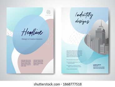 Template vector design for Brochure, AnnualReport, Magazine, Poster, Corporate Presentation, Portfolio, Flyer, infographic, layout modern with colorful size A4, Front and back, Easy to use.