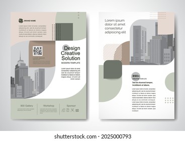 Template vector design for Brochure, AnnualReport, Magazine, Poster, Corporate Presentation, Portfolio, Flyer, infographic, layout modern with colorful size A4, Front and back, Easy to use.