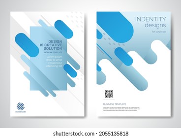 Diseño vectorial de plantilla para Brochure, AnnualReport, Magazine, Poster, Presentación Corporativa, Cartera, Volante, infografía, diseño moderno con color azul tamaño A4, Delante y posterior, Fácil de usar y editar.