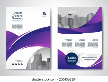 Template vector design for Brochure, AnnualReport, Magazine, Poster, Corporate Presentation, Portfolio, Flyer, infographic, layout modern with colorful size A4, Front and back, Easy to use.