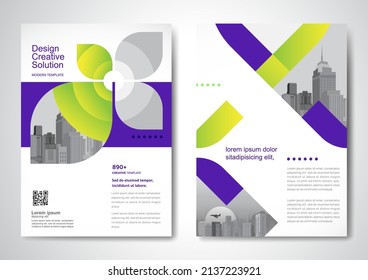 Template vector design for Brochure, AnnualReport, Magazine, Poster, Corporate Presentation, Portfolio, Flyer, infographic, layout modern with colorful size A4, Front and back, Easy to use.