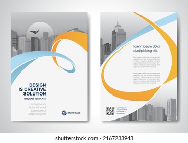 Template Vector Design For Brochure, AnnualReport, Magazine, Poster, Corporate Presentation, Portfolio, Flyer, Infographic, Layout Modern With Colorful Size A4, Front And Back, Easy To Use.