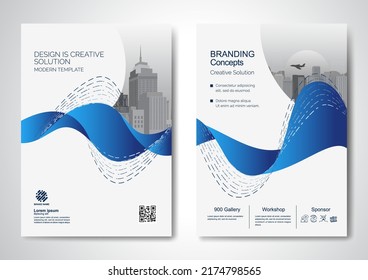 Template Vector Design Brochure Annualreport Magazine Stock Vector ...