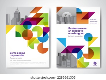 Template vector design for Brochure, AnnualReport, Magazine, Poster, Corporate Presentation, Portfolio, Flyer, infographic, layout modern with colorful size A4, Front and back, Easy to use.