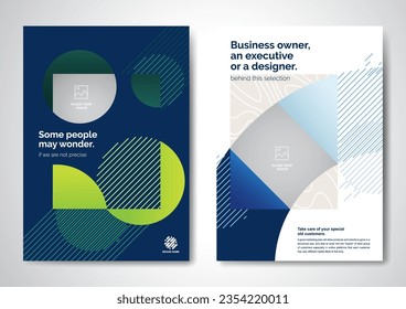 Template vector design for Brochure, AnnualReport, Magazine, Poster, Corporate Presentation, Portfolio, Flyer, infographic, layout modern with blue color size A4, Front and back, Easy to use and edit.