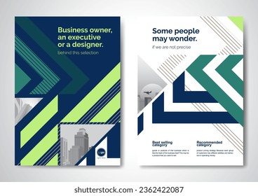 Template vector design for Brochure, AnnualReport, Magazine, Poster, Corporate Presentation, Portfolio, Flyer, infographic, layout modern with blue color size A4, Front and back, Easy to use and edit.