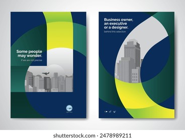 Diseño de Vector de Plantilla para Folleto, Informe Anual, Revista, Cartel, Presentación Corporativa, Cartera, Folleto, infografía, diseño moderno con color azul tamaño A4, Frontal y posterior, Fácil de usar y editar.