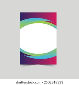 Template vector design for Brochure, AnnualReport, Magazine, Poster, Corporate Presentation, Portfolio, Flyer, infographic, layout modern with blue color size A4, Front and back, Easy to use and edit.