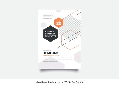 Template vector design for Brochure, AnnualReport, Magazine, Poster, Corporate Presentation, Portfolio, Flyer, infographic, layout modern with blue color size A4, Easy to use and edit.