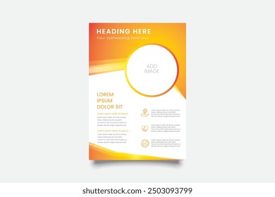 Template vector design for Brochure, AnnualReport, Magazine, Poster, Corporate Presentation, Portfolio, Flyer, infographic, layout modern with blue color size A4, Easy to use and edit.