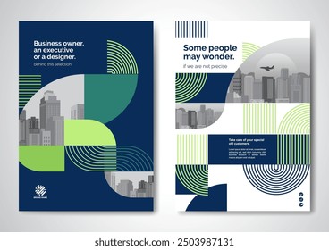 Template vector design for Brochure, AnnualReport, Magazine, Poster, Corporate Presentation, Portfolio, Flyer, infographic, layout modern with blue color size A4, Front and back, Easy to use and edit.